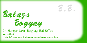 balazs bogyay business card